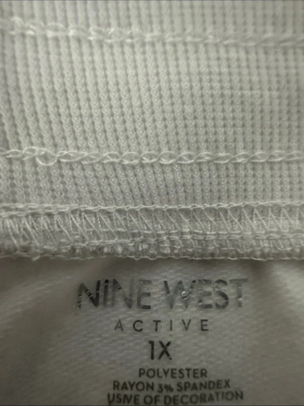 Nine West White Athletic Drawstring Mesh-Trim Shorts